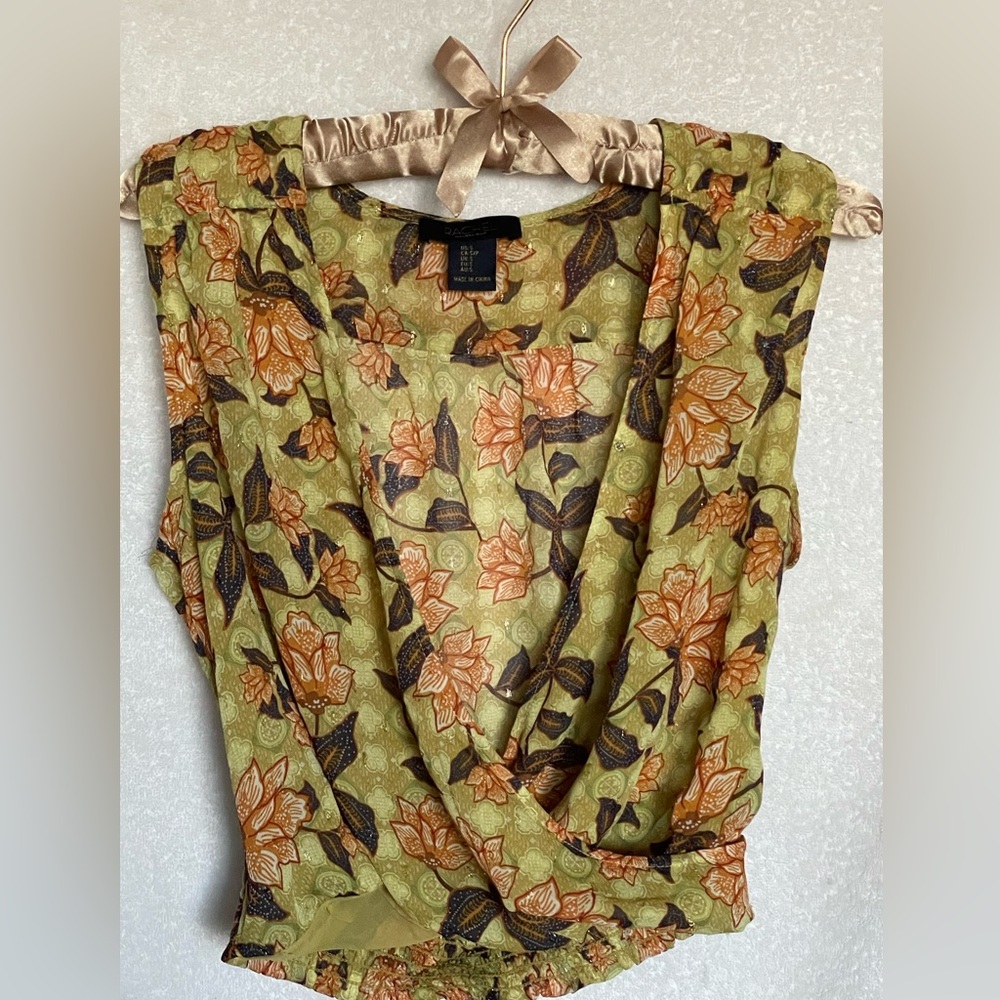 Rachel Roy Sleeveless Floral Shirt